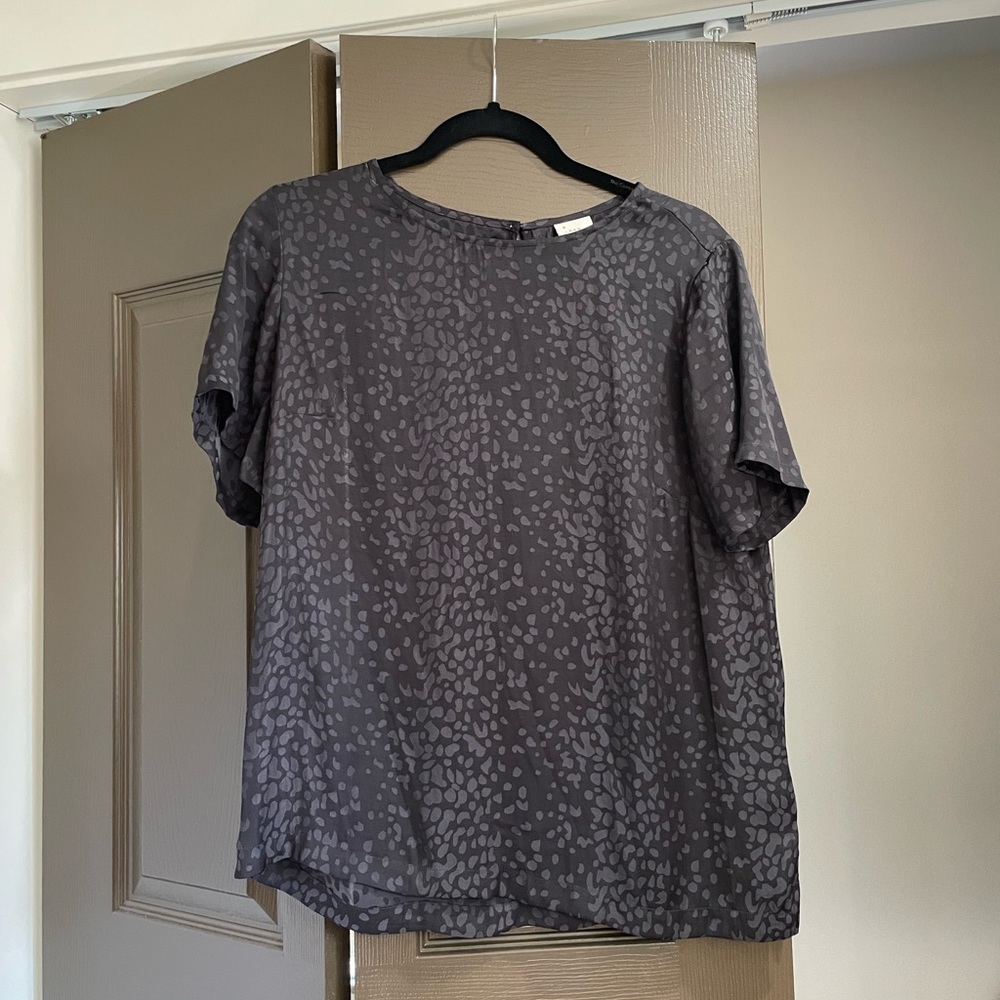 A New Day Black Cheetah Print Top Size M